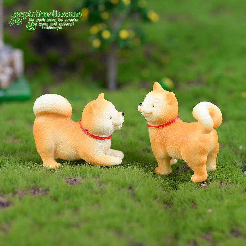 Phụ Kiện Tiểu Cảnh Chó Akita resin tiểu cảnh DIY trang trí cây mọng nước (ZC-669)