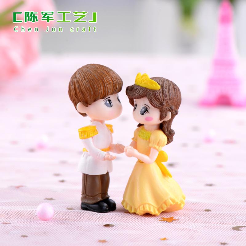 Phụ Kiện Tiểu Cảnh Tiểu cảnh cặp đôi hoàng tử và công chúa móc khóa DIY (ZC-1058)