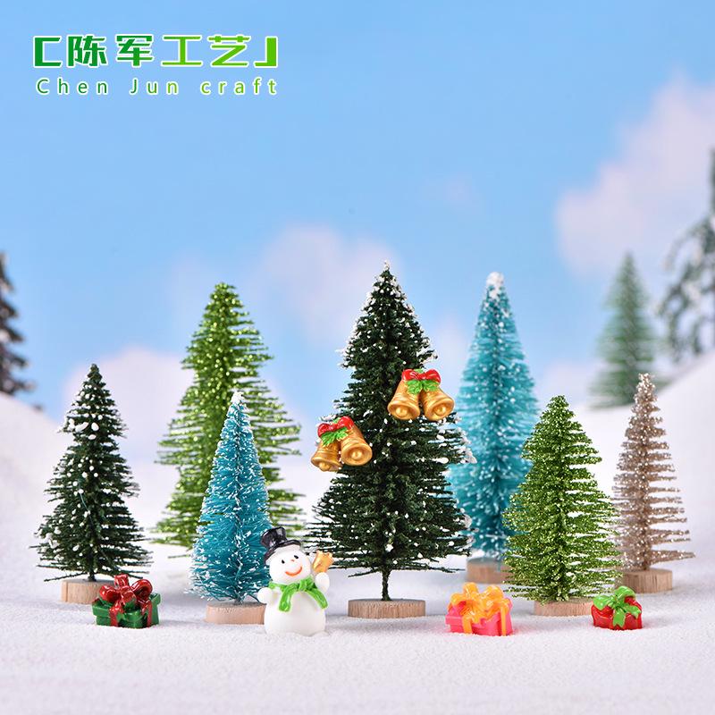 Phụ Kiện Tiểu Cảnh Tiểu cảnh cây thông Noel phủ tuyết, trang trí sa bàn PVC (ZC-199)