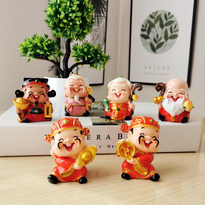 Phụ Kiện Terrarium Tượng thần tài size lớn, thọ công thọ bà trang trí bánh kem, kệ tivi, phòng ngủ (TBS-43)