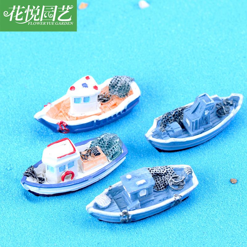 Phụ Kiện Tiểu Cảnh Tiểu cảnh thuyền biển, phong cách Địa Trung Hải trang trí (ZC-384)