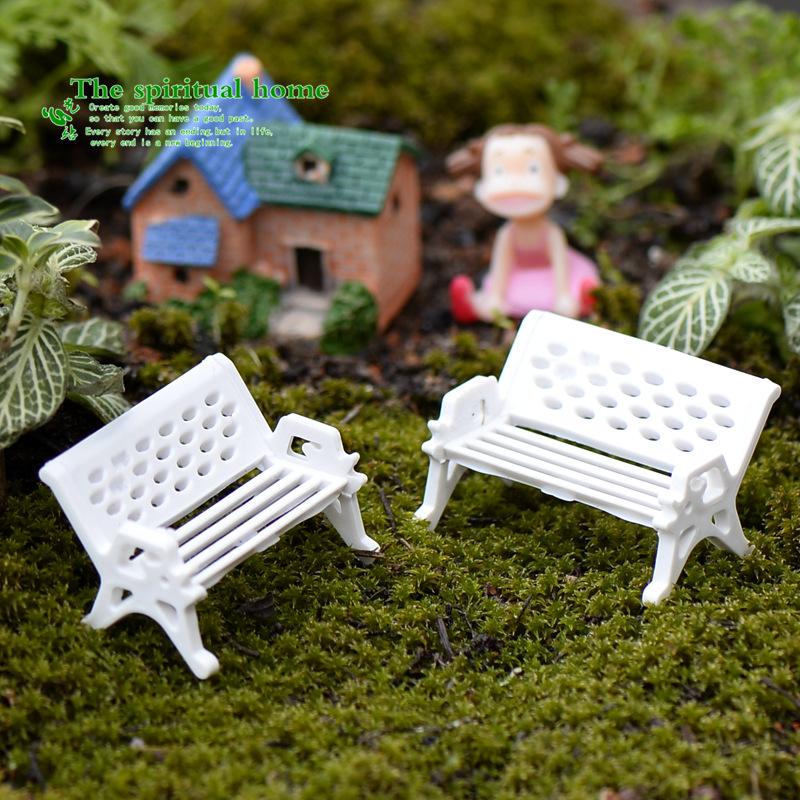 Phụ Kiện Tiểu Cảnh Tiểu cảnh ghế dài trắng, trang trí cây cảnh mini (ZC-65)