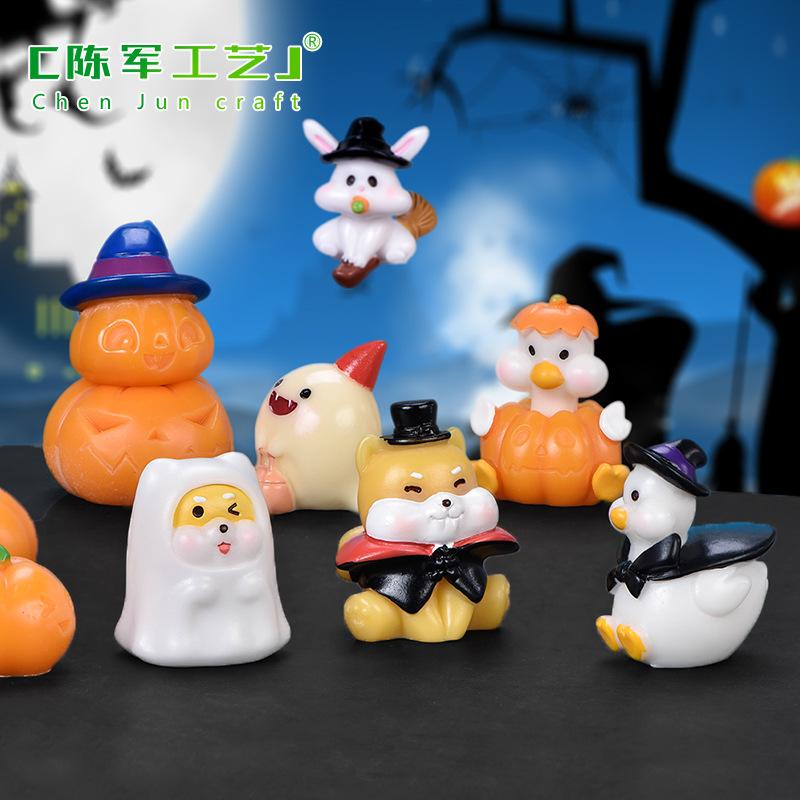 Phụ Kiện Tiểu Cảnh Tiểu cảnh ma và bí ngô Halloween, phụ kiện trang trí cây cảnh (ZC-545)