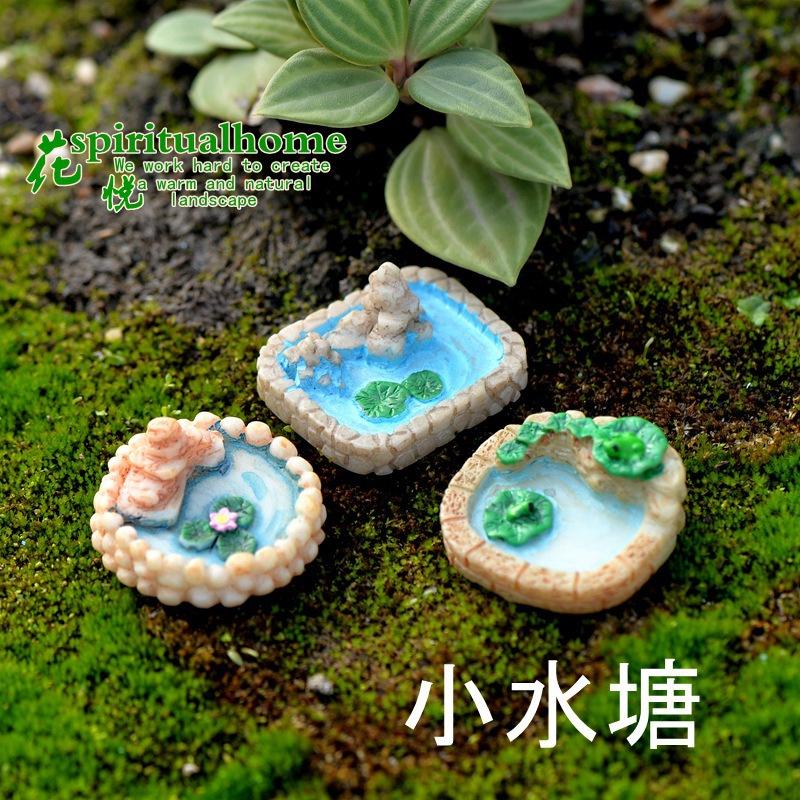 Phụ Kiện Tiểu Cảnh Tiểu cảnh hồ nước mini, phụ kiện chậu cây DIY đa dạng (ZC-219)