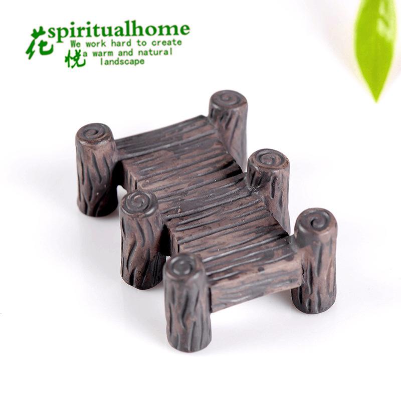 Phụ Kiện Tiểu Cảnh Tiểu cảnh cầu gỗ cổ điển, phụ kiện trang trí cây cảnh DIY mini (ZC-569)