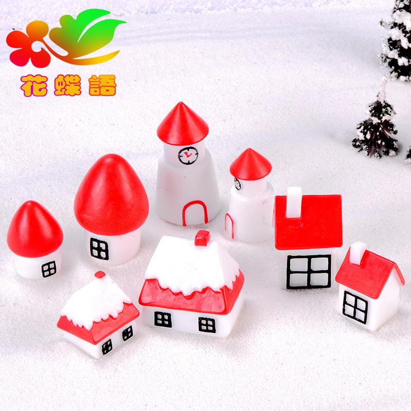 Phụ Kiện Tiểu Cảnh Ngôi nhà tuyết Giáng Sinh trang trí chụp ảnh phong cách ins (ZC-687)