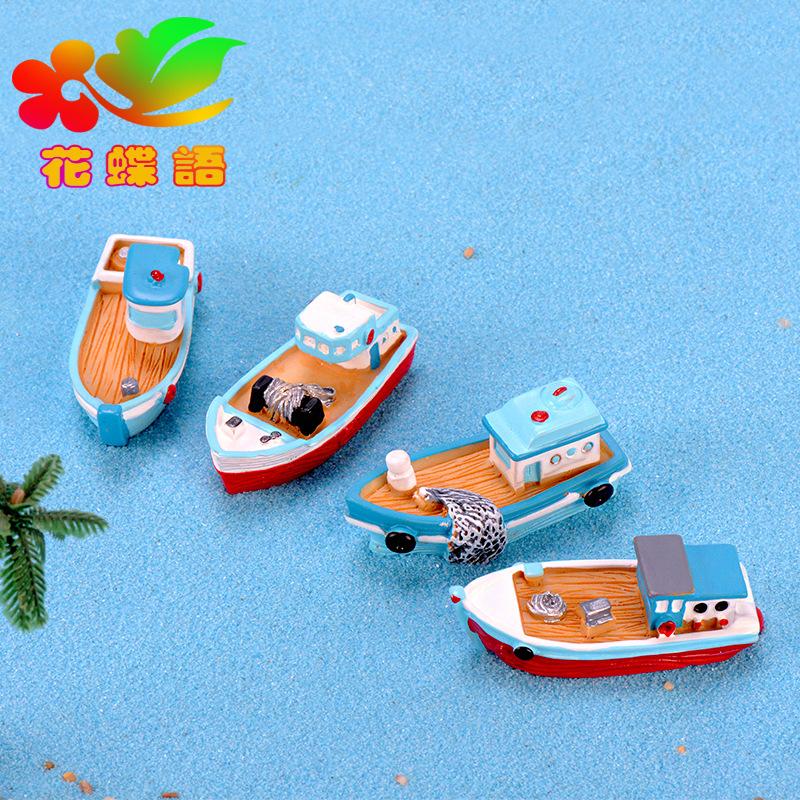 Phụ Kiện Tiểu Cảnh Tiểu cảnh thuyền phong cách Địa Trung Hải, trang trí cây cảnh (ZC-489)
