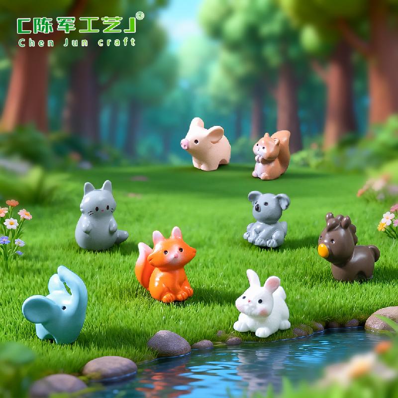 Phụ Kiện Tiểu Cảnh Tiểu cảnh ếch và vịt vàng nhỏ, trang trí đáng yêu mini (ZC-24)