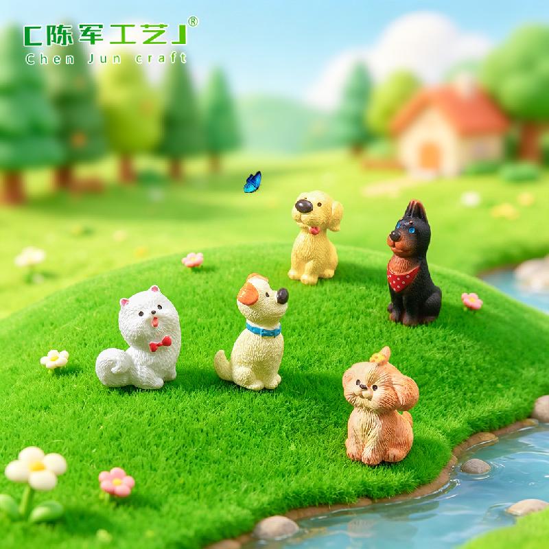 Phụ Kiện Tiểu Cảnh Chó Pomeranian Và Doberman Mini (PK-669)