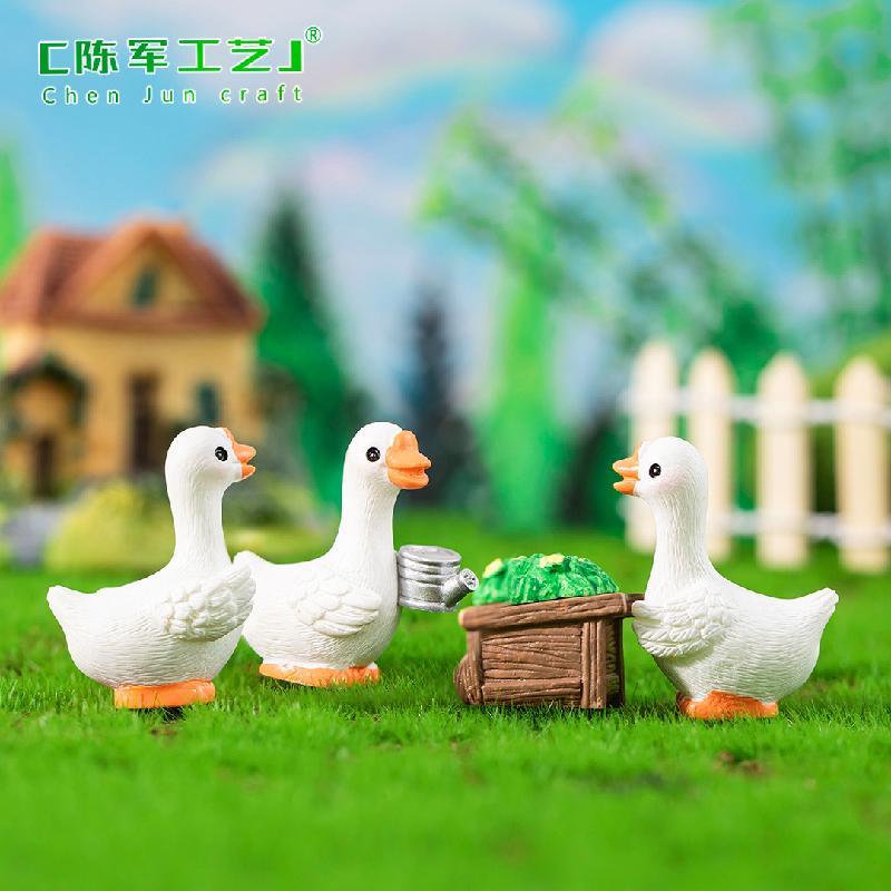 Phụ Kiện Tiểu Cảnh Tiểu cảnh vịt nhỏ và ngỗng, trang trí dễ thương cho bàn (ZC-434)