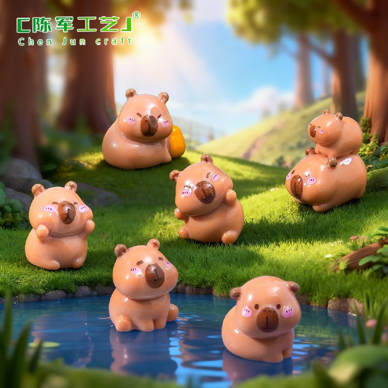 Phụ Kiện Tiểu Cảnh Capybara đáng yêu mini trang trí để bàn (PK-782)