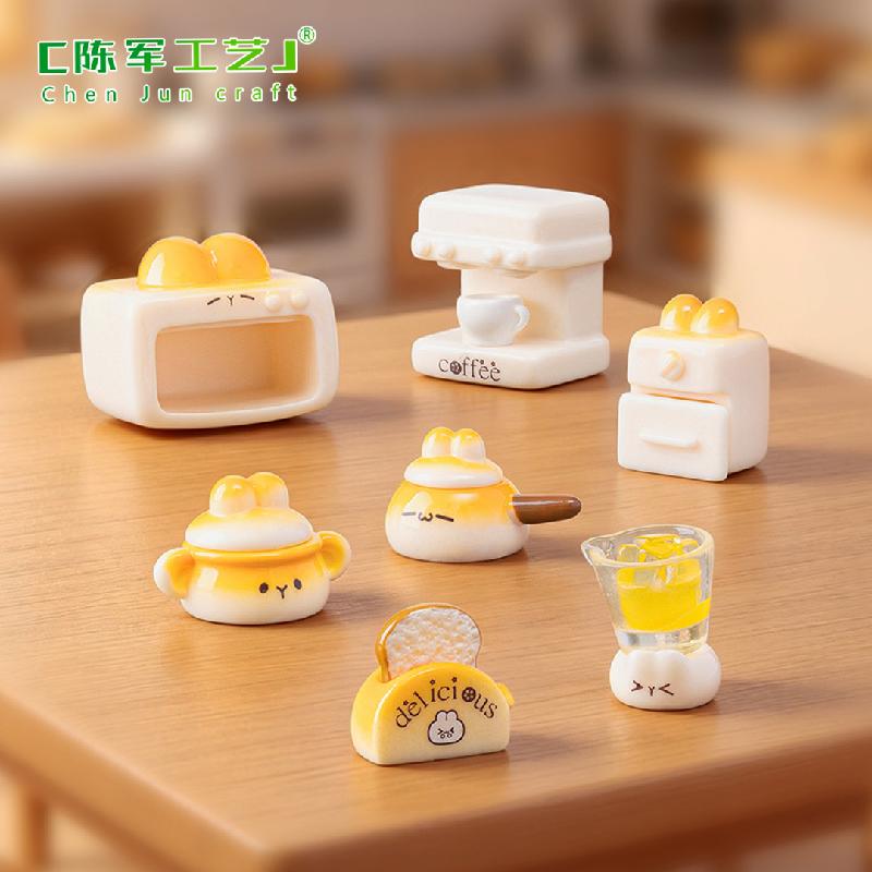 Phụ Kiện Tiểu Cảnh Bộ nhà bếp thỏ nướng bánh mini (PK-786)