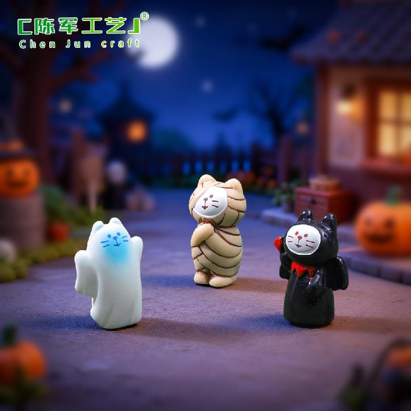 Phụ Kiện Tiểu Cảnh Mèo quỷ Halloween mini trang trí (PK-724)
