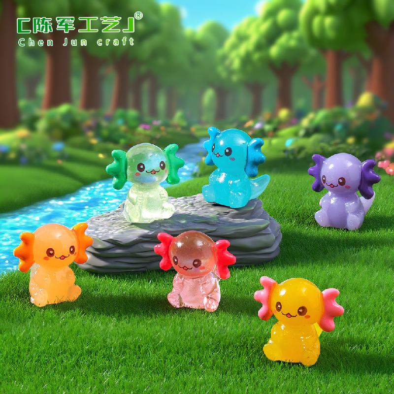 Phụ Kiện Tiểu Cảnh Kỳ giông Axolotl ngồi mini trang trí (PK-748)