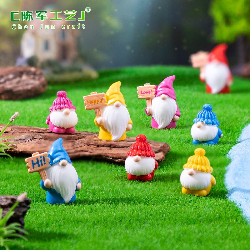 Phụ Kiện Tiểu Cảnh Chú Lùn Cầm Bảng Màu Xanh (PK-968)