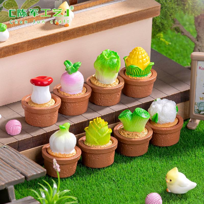 Phụ Kiện Tiểu Cảnh Chậu Rau Củ Dễ Thương Mini (PK-614)
