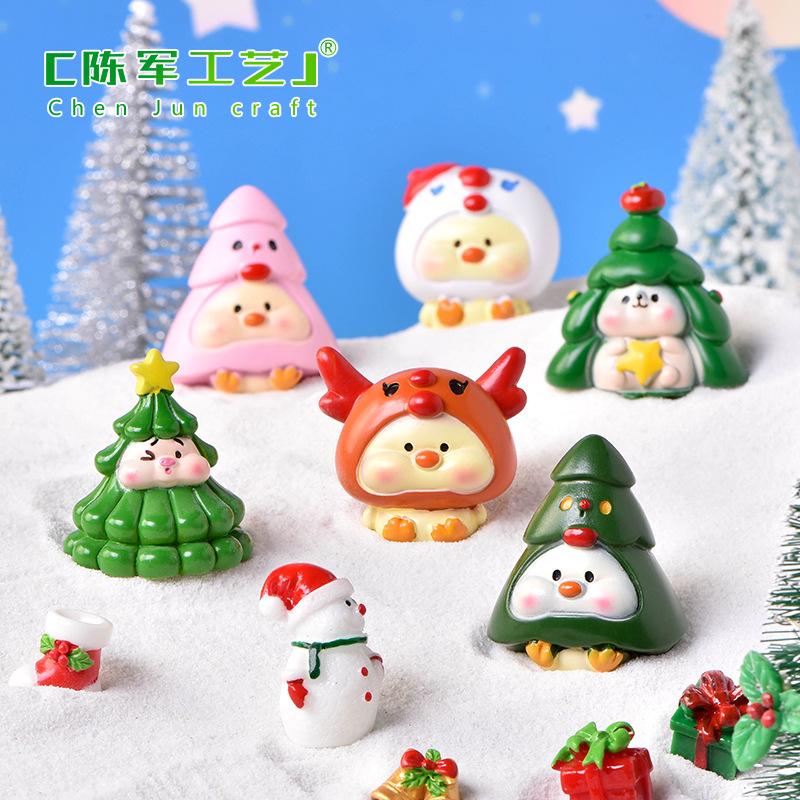 Phụ Kiện Tiểu Cảnh Tiểu cảnh Noel động vật: heo, người tuyết, vịt đáng yêu (ZC-154)