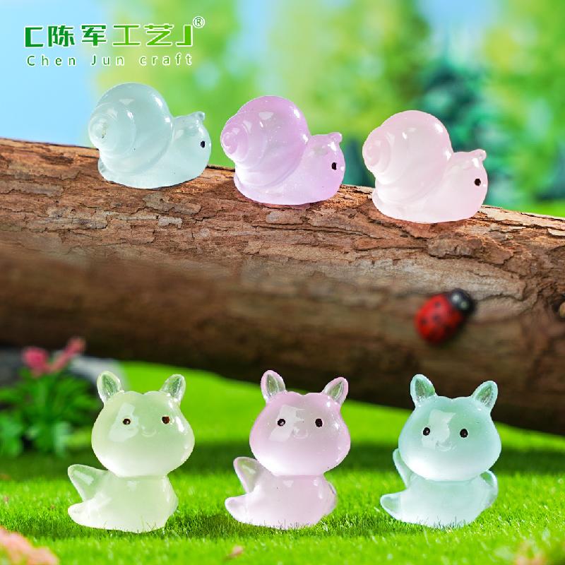 Phụ Kiện Tiểu Cảnh Ốc sên & thỏ biển phát sáng mini (PK-1065)