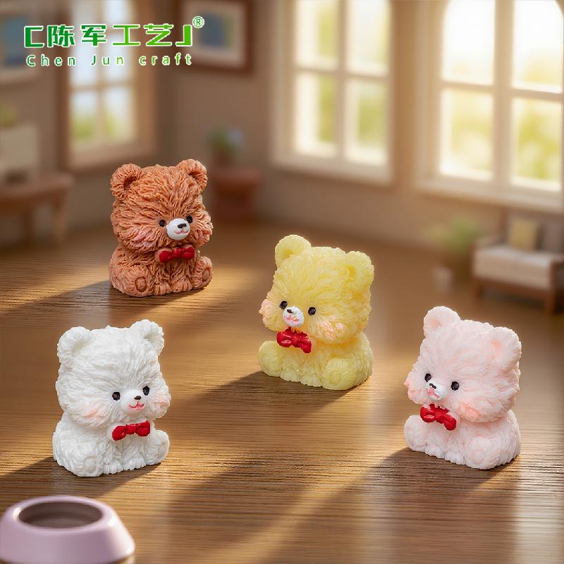 Phụ Kiện Tiểu Cảnh Gấu Teddy Valentine Mini Trang Trí DIY (PK-814)