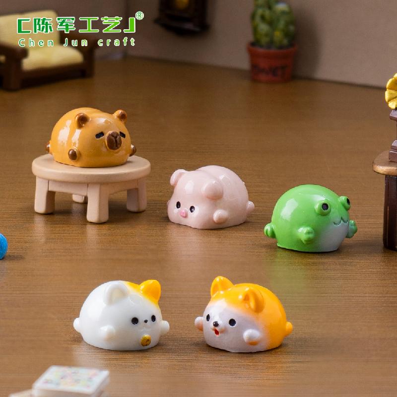 Phụ Kiện Tiểu Cảnh Ếch & Thỏ Bóng Tròn Dễ Thương Mini DIY (PK-844)