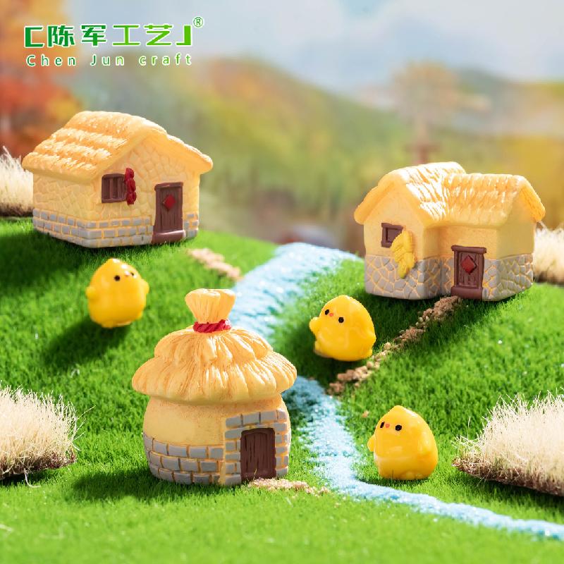Phụ Kiện Tiểu Cảnh Nhà tranh đồng quê cổ điển mini (PK-1192)
