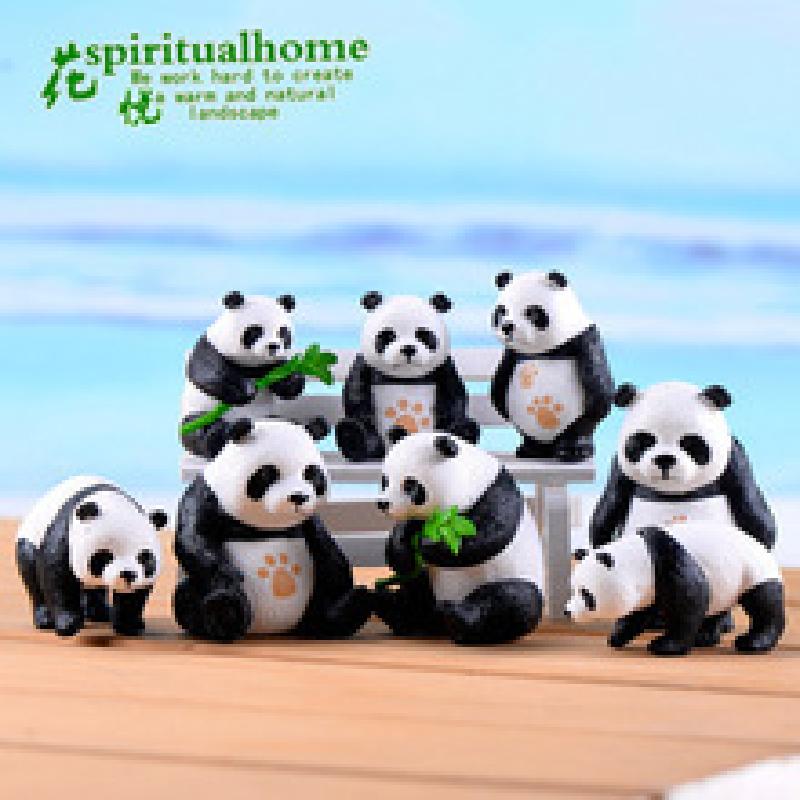 Phụ Kiện Tiểu Cảnh Tiểu cảnh gấu trúc, phụ kiện bánh, trang trí phong cách Trung (ZC-183)