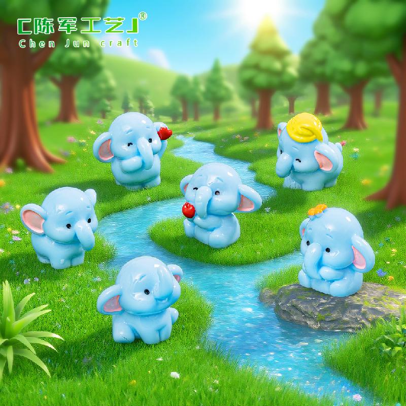Phụ Kiện Tiểu Cảnh Voi Con Dễ Thương Mini Trang Trí (PK-164)
