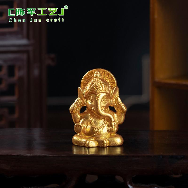 Phụ Kiện Tiểu Cảnh Thần Ganesha vàng mini (PK-1304)