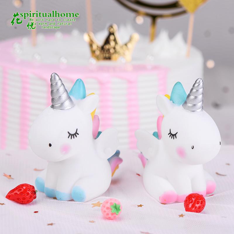 Phụ Kiện Tiểu Cảnh Tiểu cảnh kỳ lân mini trang trí bánh và xe hơi DIY (ZC-1173)