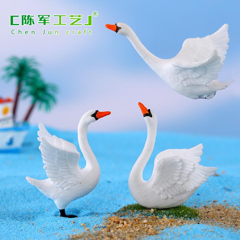 Phụ Kiện Tiểu Cảnh Tiểu cảnh thiên nga, phụ kiện trang trí cây cảnh 4 kiểu mini (ZC-429)