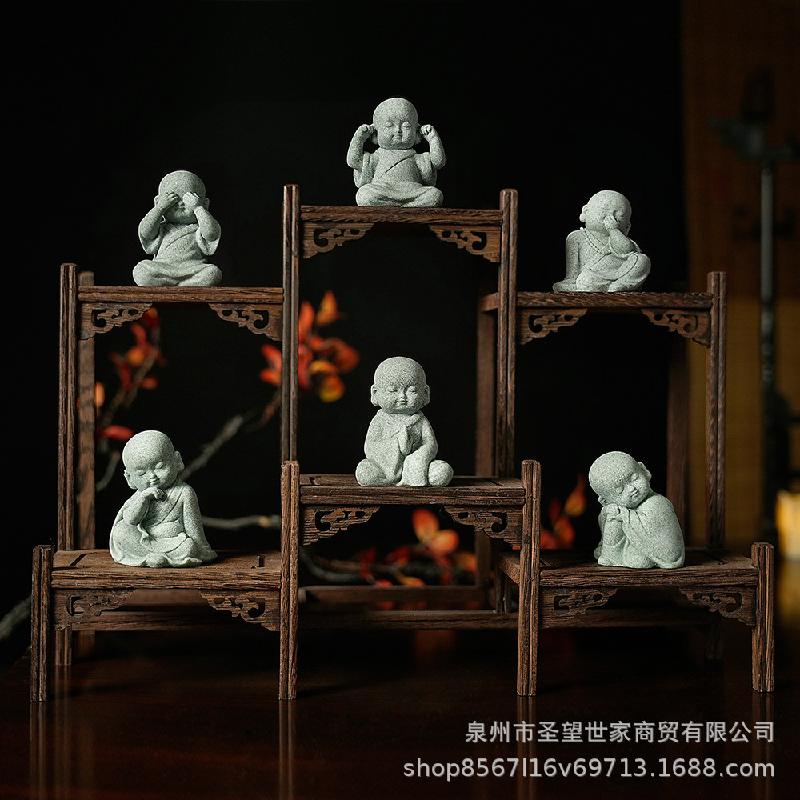 Phụ Kiện Terrarium Tiểu cảnh tiểu hòa thượng trang trí vườn tiểu cảnh mini (TBS-33)