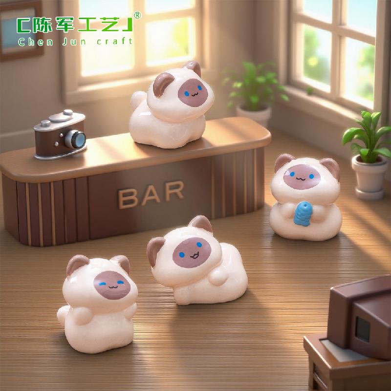 Phụ Kiện Tiểu Cảnh Mèo Xiêm Năng Động Mini DIY (PK-887)