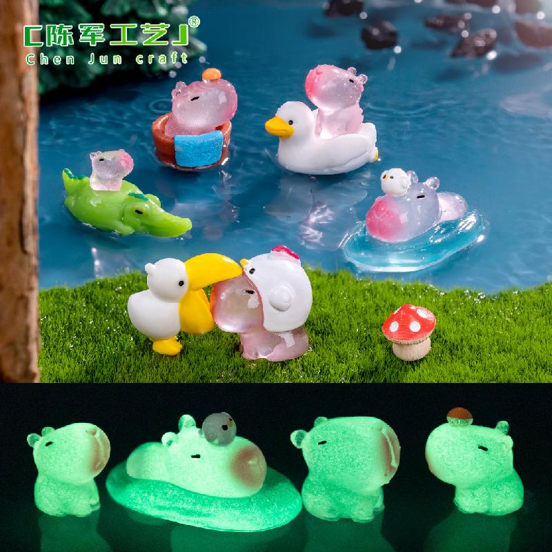 Phụ Kiện Tiểu Cảnh Tiểu cảnh hải ly phát sáng, phụ kiện trang trí cây cảnh mini (ZC-239)
