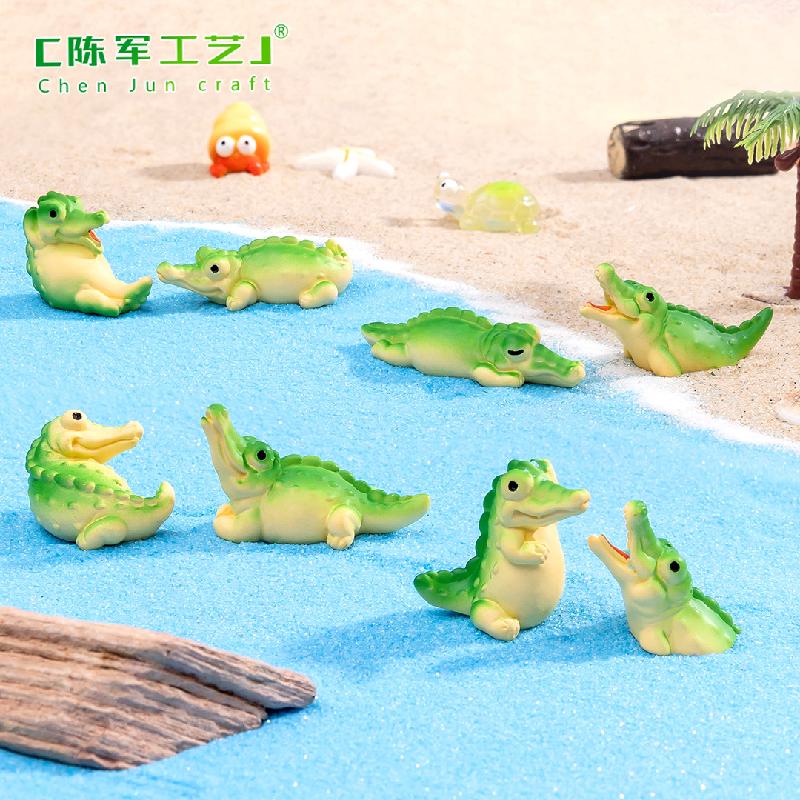 Phụ Kiện Tiểu Cảnh Tiểu cảnh cá sấu dễ thương, phụ kiện trang trí bàn làm việc mini (ZC-539)