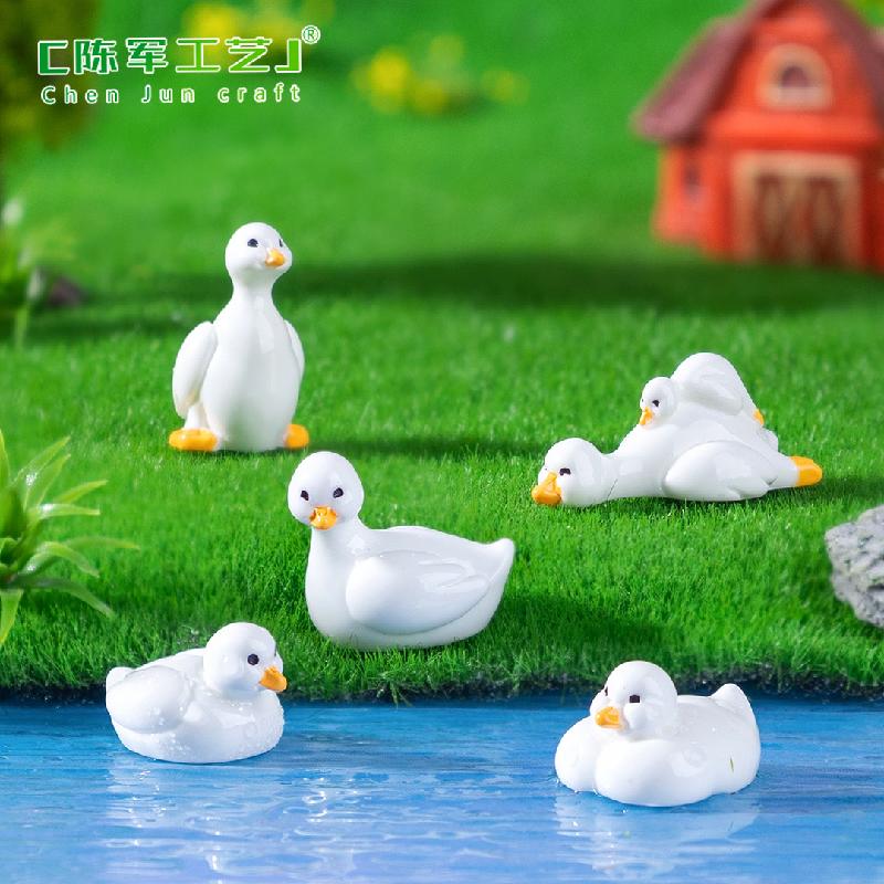 Phụ Kiện Tiểu Cảnh Vịt Trắng Mập Dễ Thương Mini Trang Trí (PK-276)