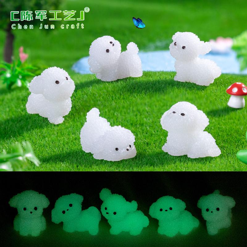 Phụ Kiện Tiểu Cảnh Chó lông xoăn phát sáng mini (PK-1140)