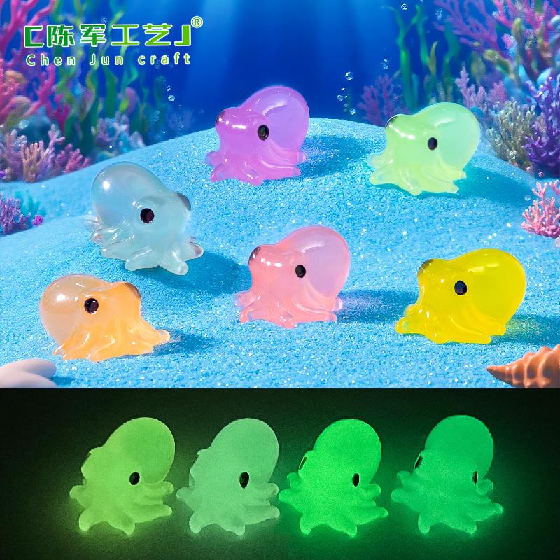 Phụ Kiện Tiểu Cảnh Bạch tuộc phát sáng nhiều màu mini trang trí (PK-744)