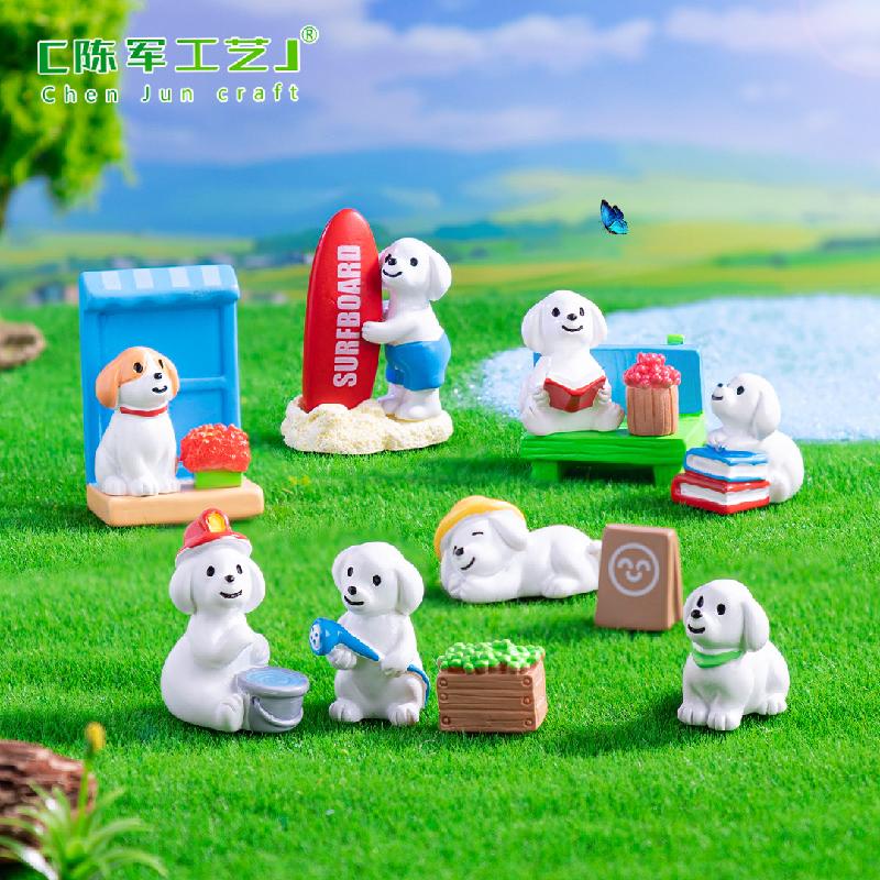 Phụ Kiện Tiểu Cảnh Chó Lướt Sóng Mini Trang Trí (PK-289)