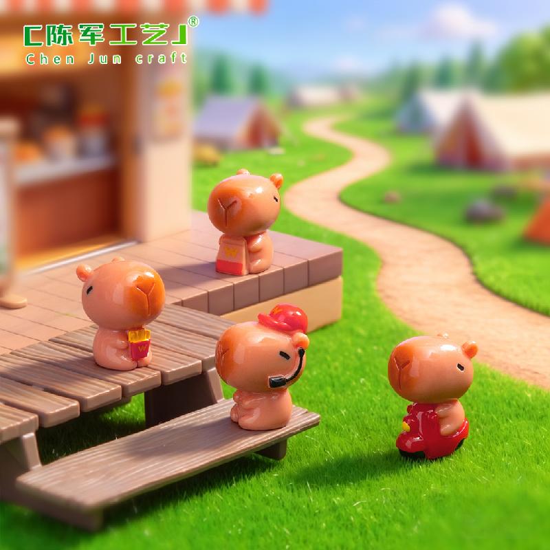 Phụ Kiện Tiểu Cảnh Capybara Giao Hàng Dễ Thương Mini (PK-571)