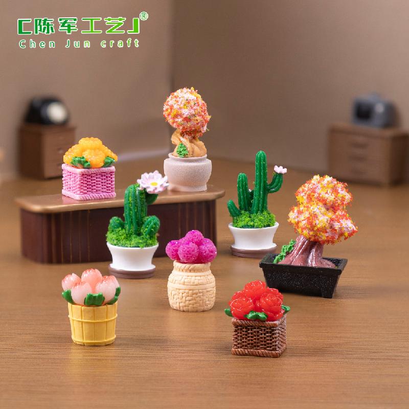 Phụ Kiện Tiểu Cảnh Chậu Xương Rồng & Sen Đá Mini (PK-954)