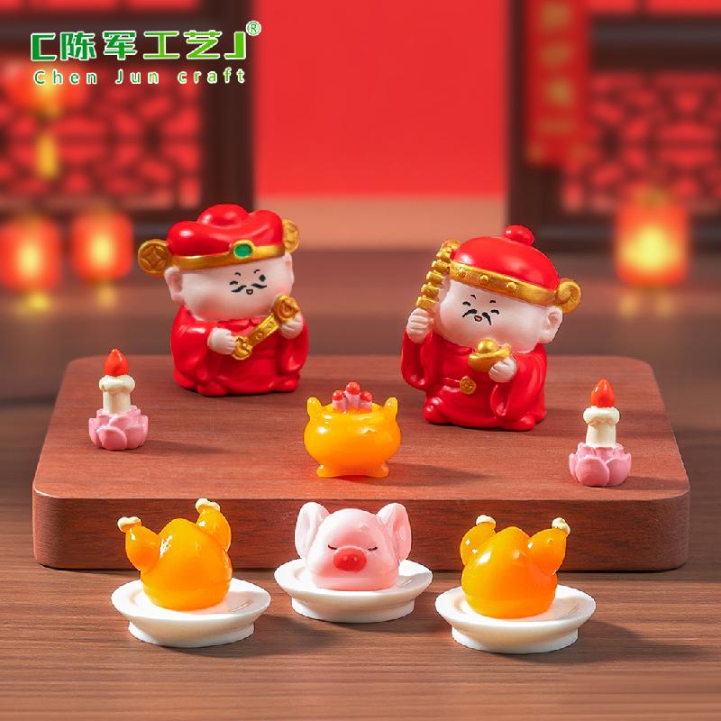Phụ Kiện Tiểu Cảnh Bộ nến heo phong thủy cầu tài lộc (PK-764)