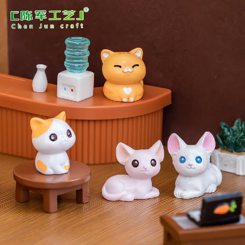 Phụ Kiện Tiểu Cảnh Tiểu cảnh mèo Anh dễ thương, trang trí cây cảnh DIY mini (ZC-373)
