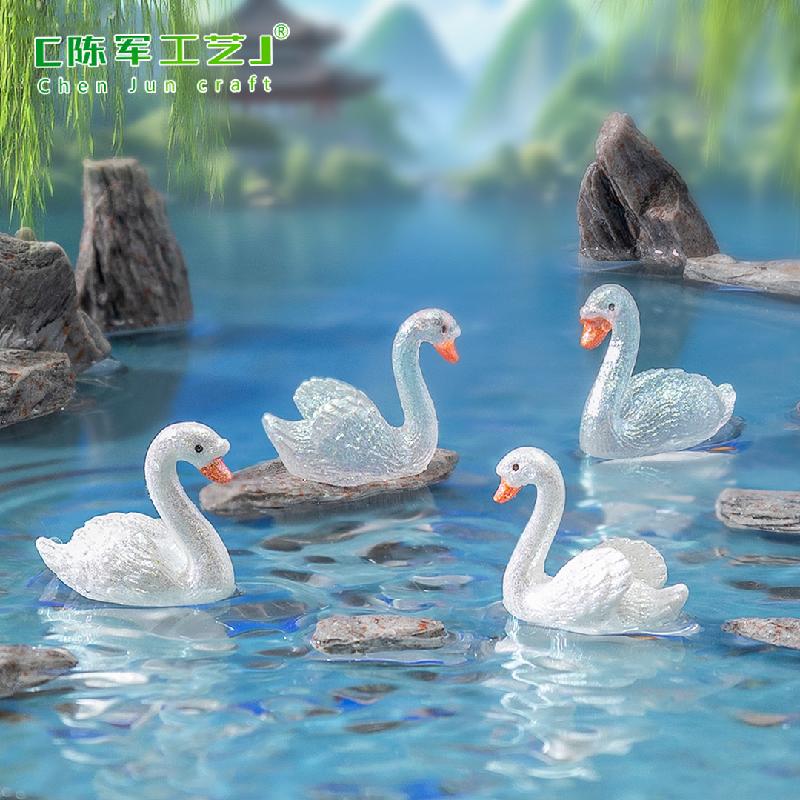 Phụ Kiện Tiểu Cảnh Thiên Nga Trắng Mini Trang Trí Cảnh Quan (PK-167)