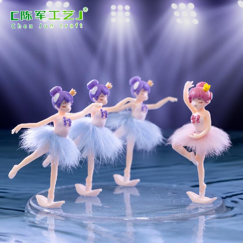 Phụ Kiện Tiểu Cảnh Tiểu cảnh cô gái múa ba lê mini trang trí bàn và xe (ZC-1145)