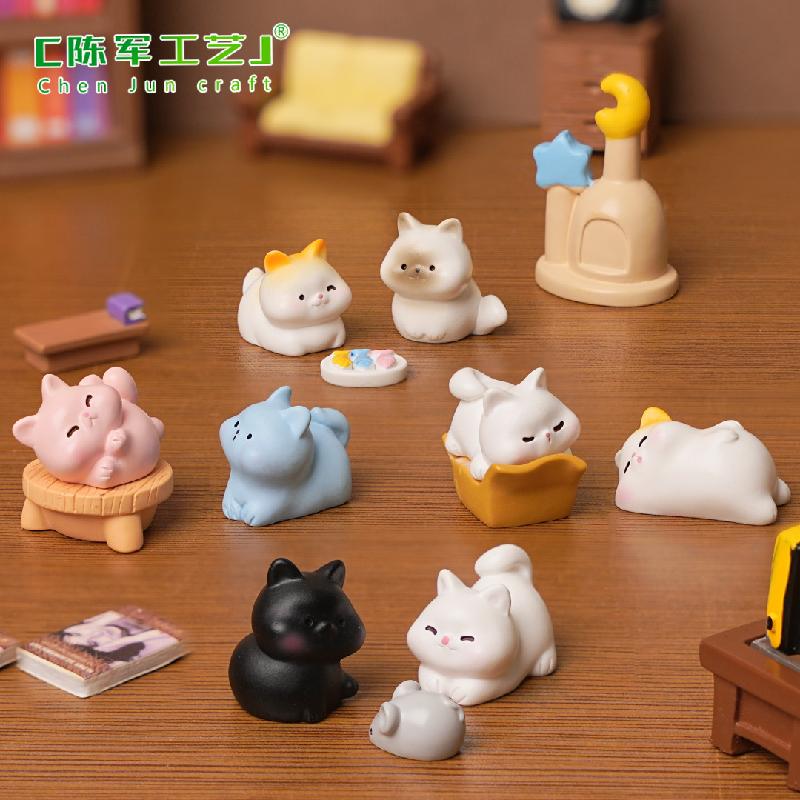 Phụ Kiện Tiểu Cảnh Mèo Con Mini Trang Trí Nhà Búp Bê (PK-115)