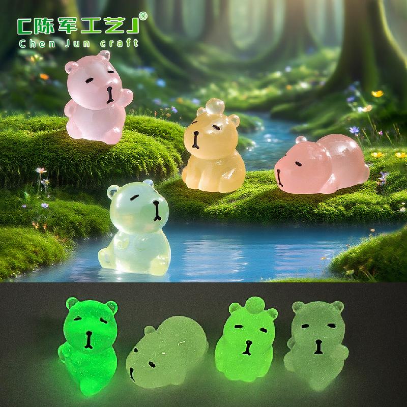 Phụ Kiện Tiểu Cảnh Capybara nằm phát sáng mini trang trí (PK-774)