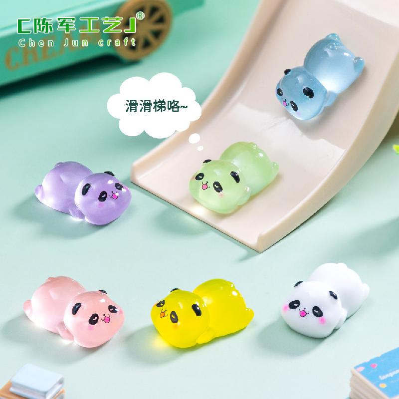 Phụ Kiện Tiểu Cảnh Gấu trúc nằm phát sáng mini (PK-1114)