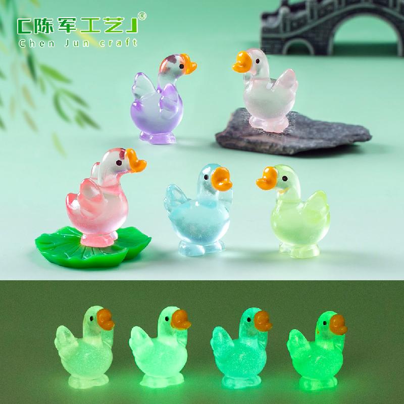 Phụ Kiện Tiểu Cảnh Tiểu cảnh ngỗng béo phát sáng mini trang trí bàn DIY (ZC-976)