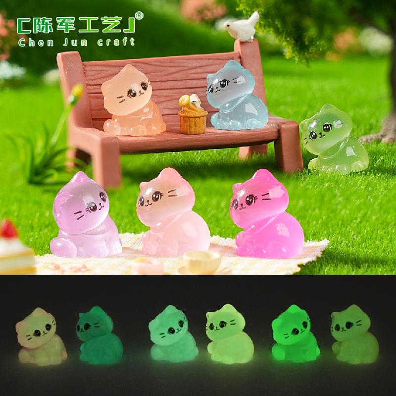 Phụ Kiện Tiểu Cảnh Mèo nghiêng đầu phát sáng mini (PK-1096)