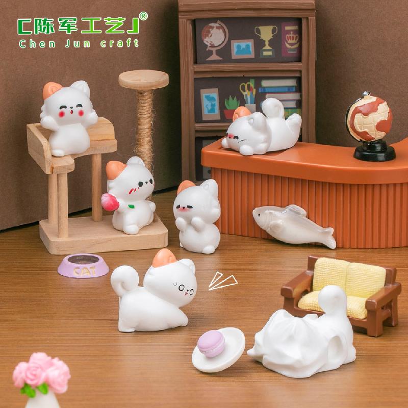 Phụ Kiện Tiểu Cảnh Mèo vui vẻ mini (PK-1164)